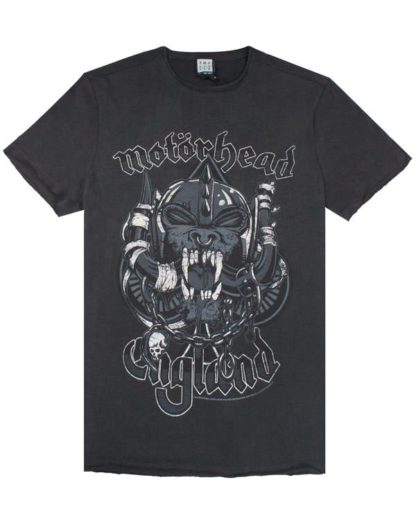 Amplified Clothing Mens Grey Motorhead Short Sleeved T-Shirt