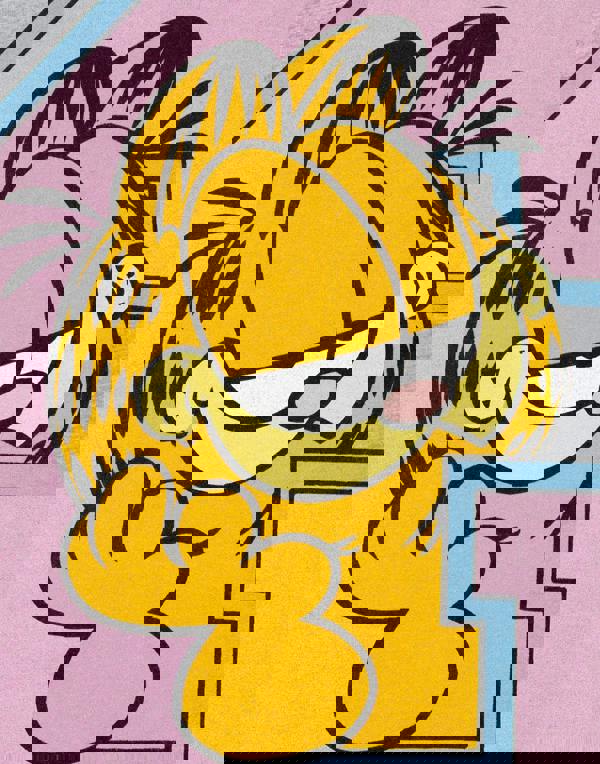 Garfield Mens Grey Collegiate Short Sleeved T-Shirt