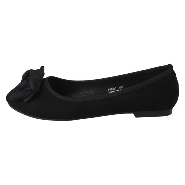 Spot On Ladies Spot On Flat Bow Detailed Ballerina Casual Shoes F80512