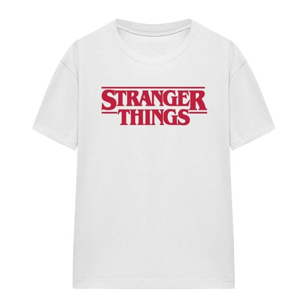 Stranger Things Womens Logo T-Shirt - White