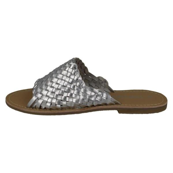 Leather Collection Ladies Leather Collection Flat Weave Vamp Mules F00192