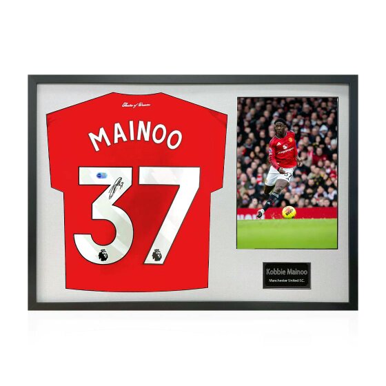 Kobbie Mainoo Signed Manchester United Classic Frame (ACG Cert)