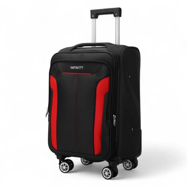 Infinity Luggage Soft Cabin Suitcase 36.5 x 23.5 x 58 cm Nylon 900D Suitable Integrated Lock for Easyjet, Ryanair, Wizzair