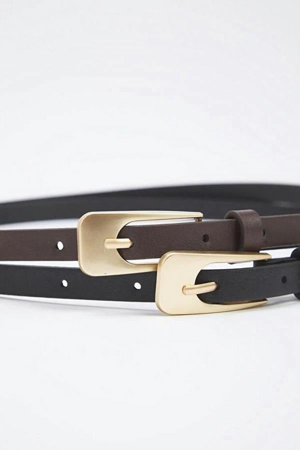 WOVCOR Double Pack Slim Women's Belt