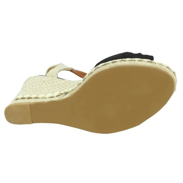 Spot On Ladies Spot On Knotted Vamp Wedges F12016