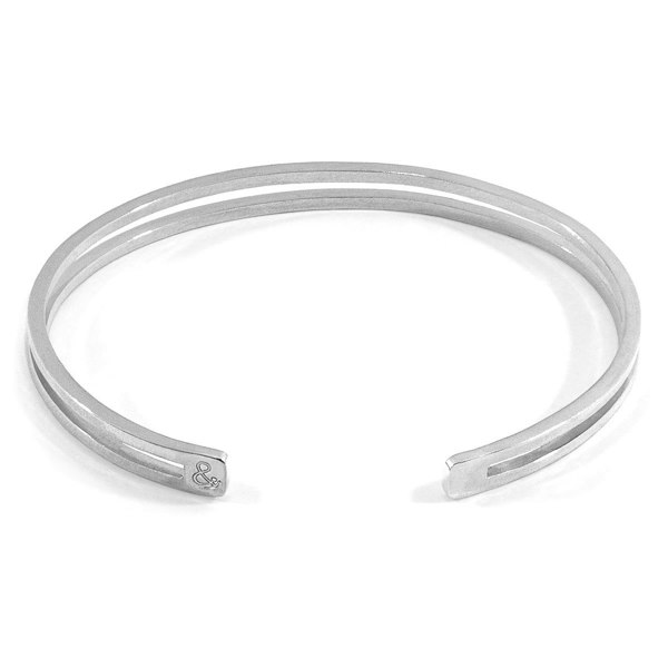 Anchor & Crew Brady Outline Midi Geometric Silver Bangle