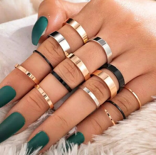 The Colourful Aura Multi Size Stackable Rings | The Colourful Aura