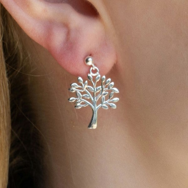 Mylee London Sterling Silver Tree of Life Earrings