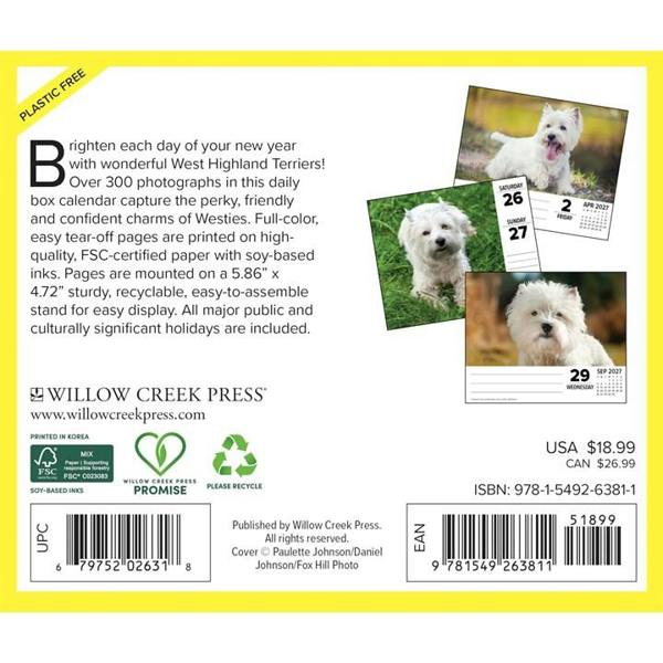 Just Westies Desk Calendar 2027, Desk Calendars, Day To View, Dogs, Gift