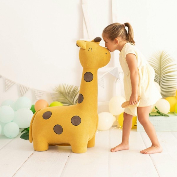 CROCHETTS Large giraffe plush with auxiliary seat for children 4049