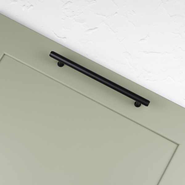 Handle & Home Matt Black Fluted Detailing Handles and Coordinating Knob