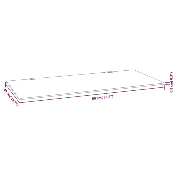 Berkfield Wall-mounted Urinal Privacy Screen Black 90x40 cm Tempered Glass