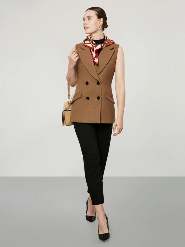 Double Breasted Sleeveless Jacket