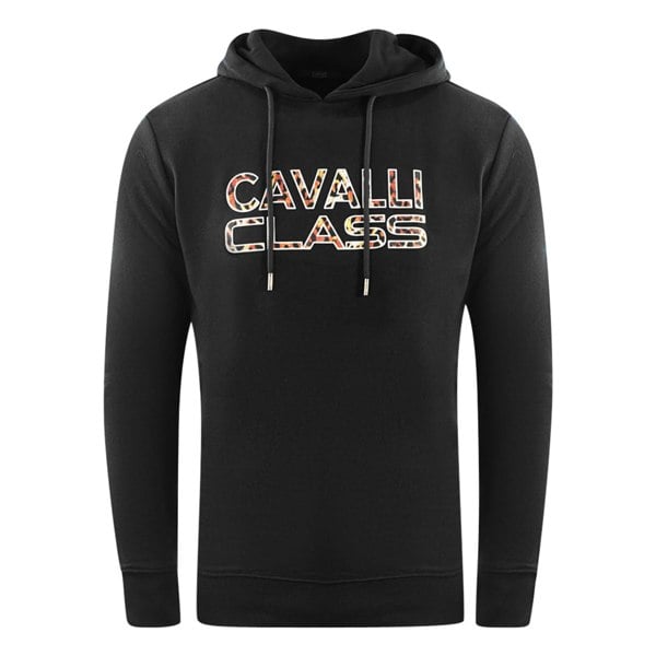 Cavalli Class Brand Logo Hoodie - Black