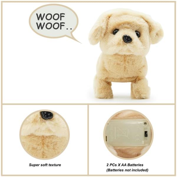 Pugs at Play Goldie Interactive Walking Dog Plush Toy