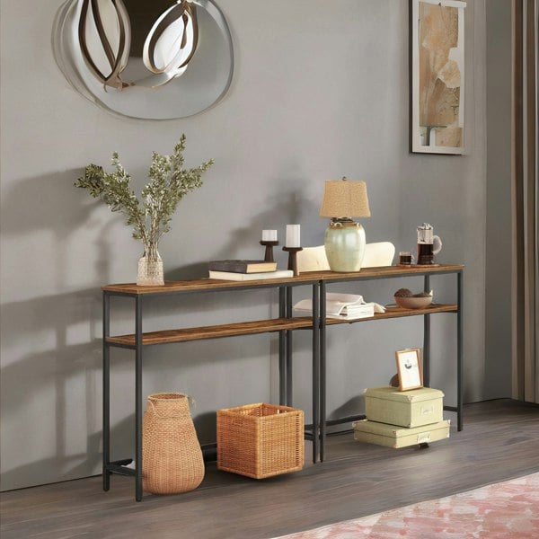 Rafaelo Mobilia Console Table With 2 Shelves