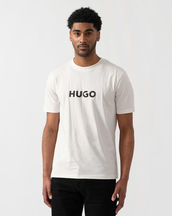 HUGO Dumeo Mens Tortoise-Logo T-Shirt in Cotton Jersey - Natural 102