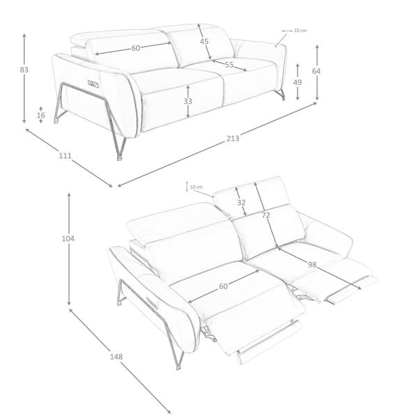 Angel Cerdá Relax sofa in sand leather 6264/6276