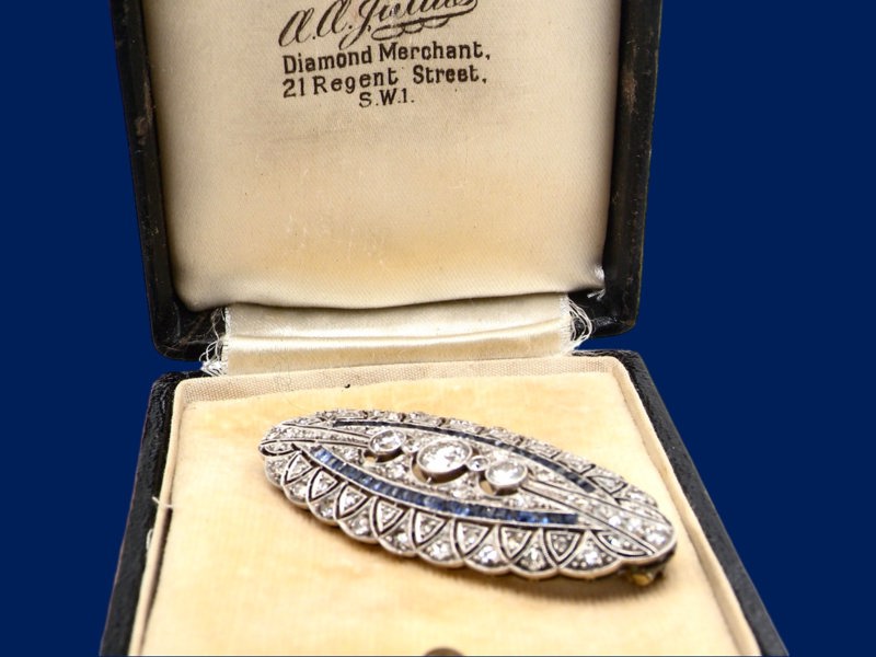  Sapphire and Diamond Brooch