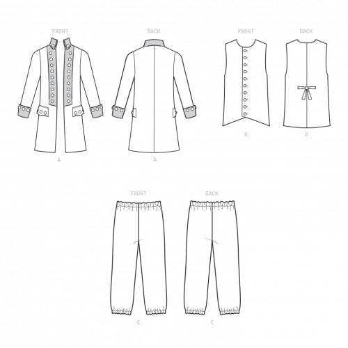 Simplicity Sewing Pattern 9252, Costumes for Women, Men, AA (34-36-38-40-42) - Intermediate