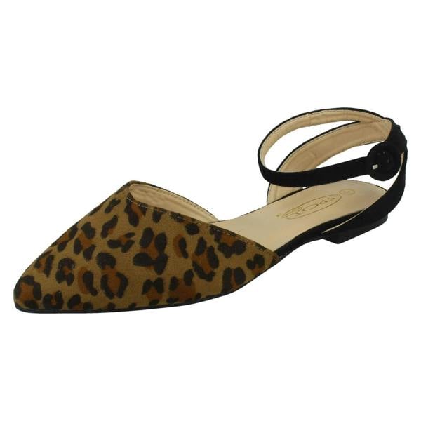 Spot On Ladies Spot On Wide Fit Ankle Strap Shoes F80535