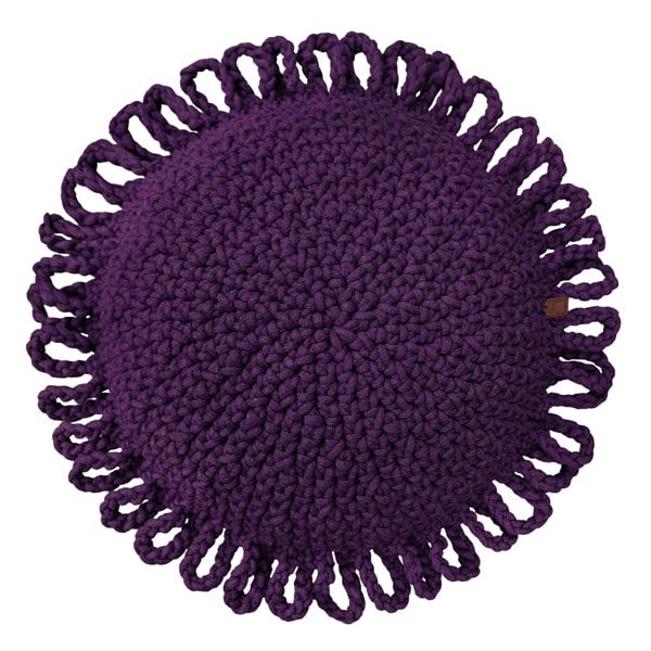 Zuri House Crochet kids cushion FUN | AUBERGINE