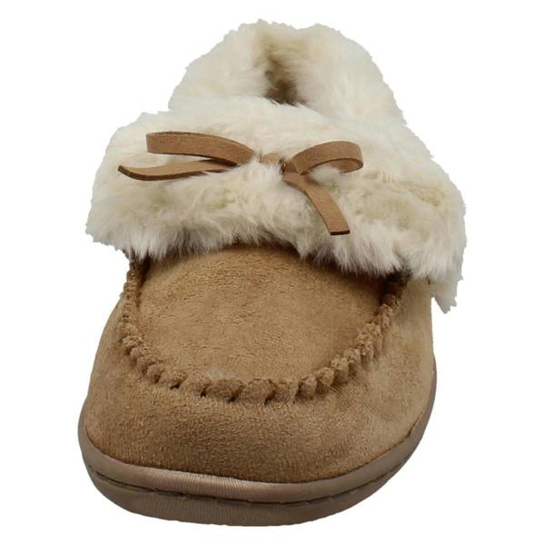 Clarks Ladies Clarks Moccasin Warm Lined Slippers Leno Cosy
