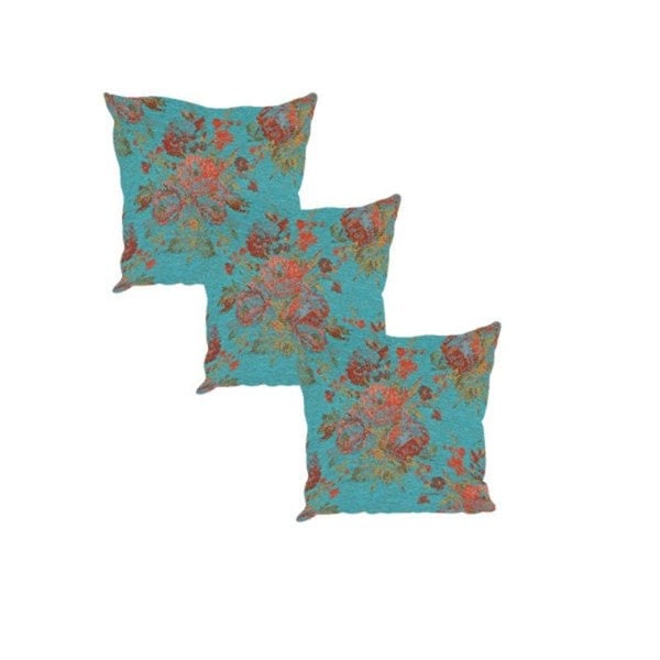 PREMIUM Teal Blue Floral Chenille - ISTOOLS
