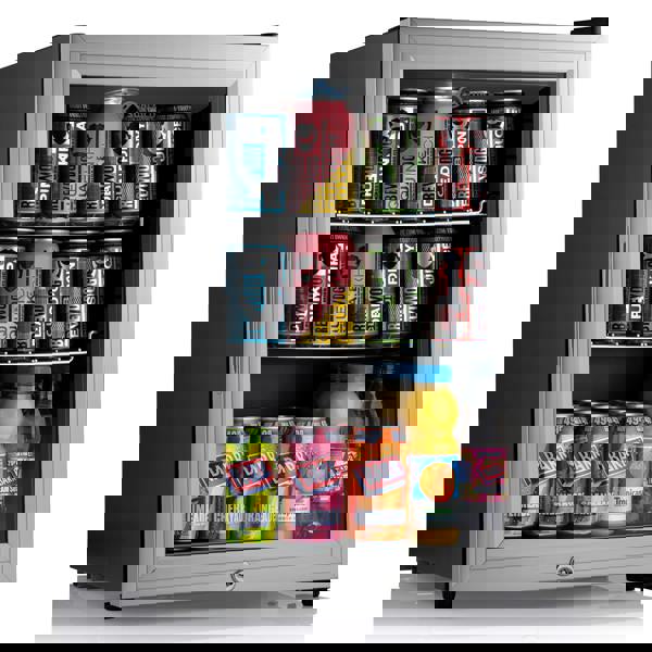 Subcold Super 35 litre beer drinks glass door fridge silver