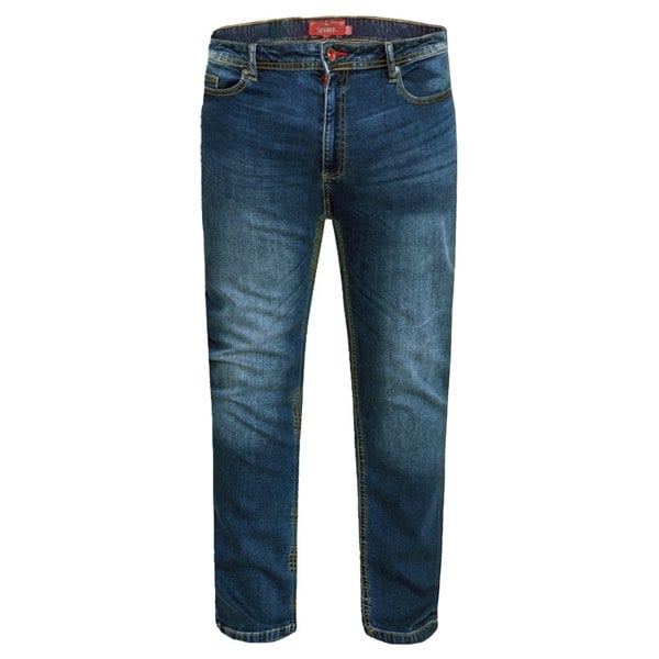 Duke Mens D555 Ambrose Stretch Tapered Kingsize Jeans - Vintage Blue