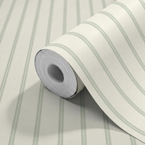 Hoopla Walls Heritage Stripe - Soft Sage 10m Wallpaper