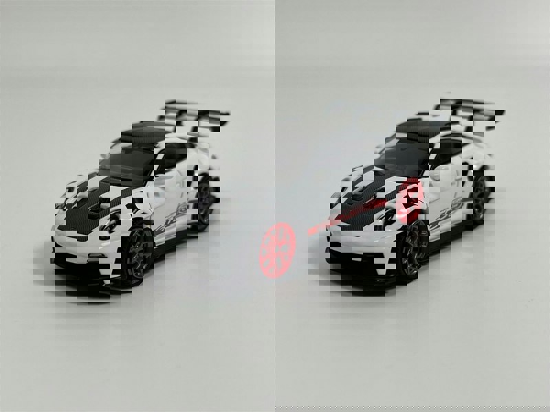 Mini GT Porsche 911 GT3 RS Weissach Package White With Pyro Red LHD 1:64 MGT00706L