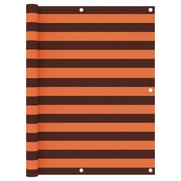 Berkfield Balcony Screen Orange and Brown 120x600 cm Oxford Fabric