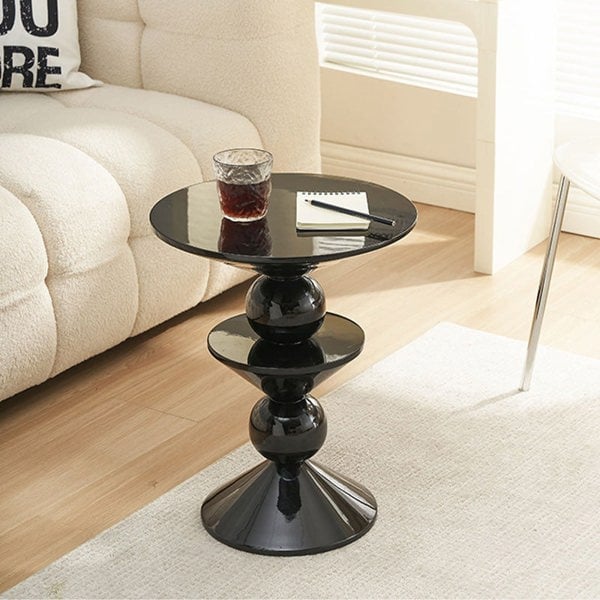 Boris Candied Black Side Table, MDF & FRP-Rit Concept-Rit Concept