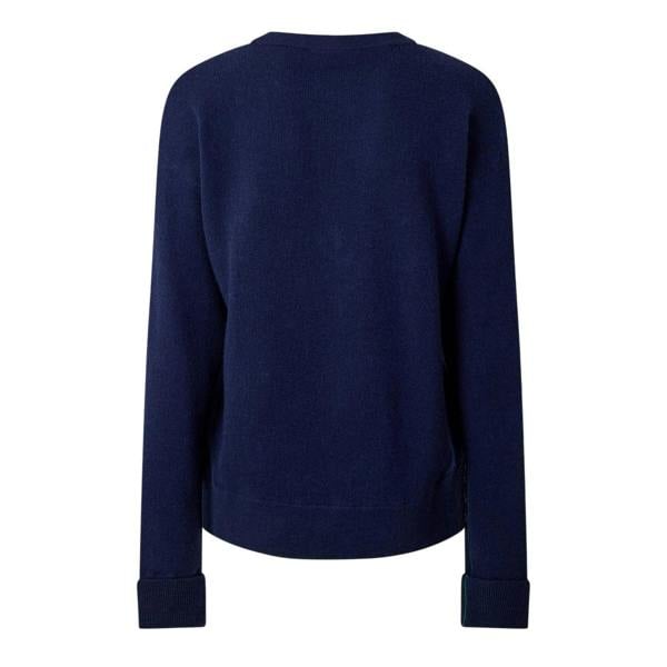 Lacoste Womens/Ladies Tricot Jumper - Navy Blue - 