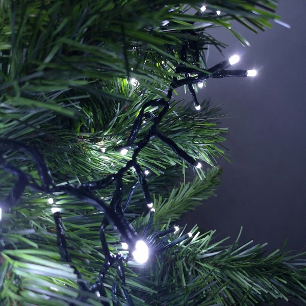 Samuel Alexander 480 LED 6.2m Premier Clusterbrights Indoor Outdoor Multifunction Mains Operated Christmas Cluster Lights with Timer in Cool White