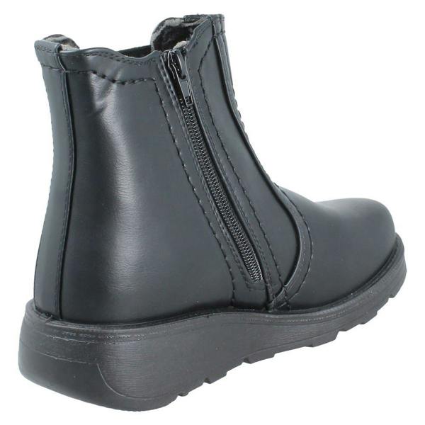 Spot On Ladies Spot On Wide Fit Ankle Boots F4467