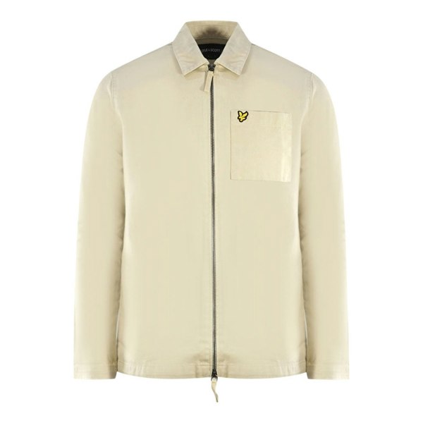 Lyle & Scott Twill Overshirt Jacket - Beige