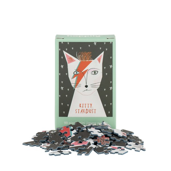 Happily Puzzles Kitty Stardust - 99 Piece Mini Jigsaw Puzzle