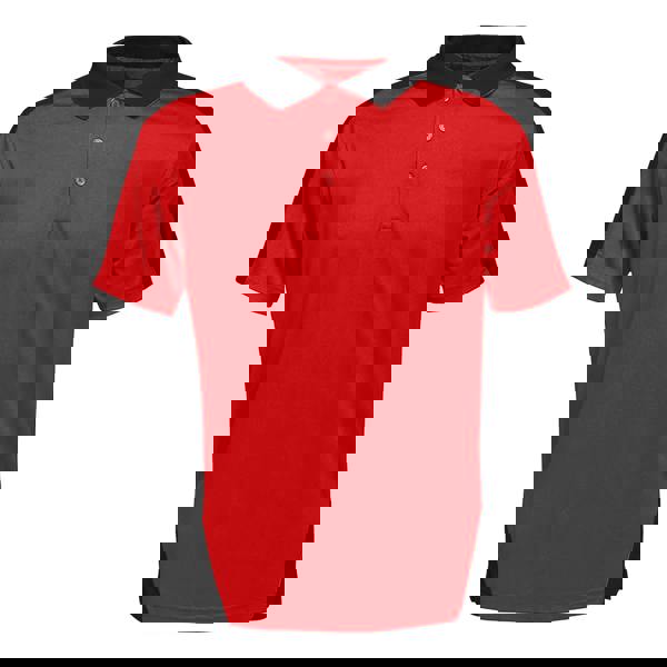 Regatta Professional Mens Contrast Coolweave Polo Shirt - Classic Red/Black - 