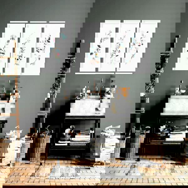 Bathroom wall decor UK | Set of 3 Botanical art prints