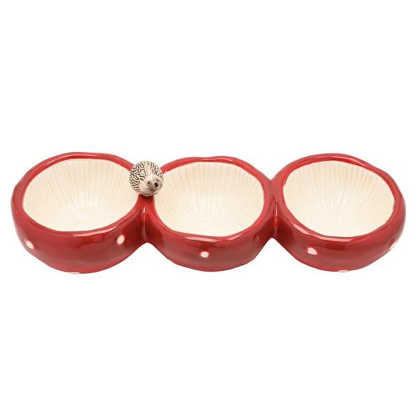 Country Living Toadstool & Hedgehog Triple Dish Serving Tray