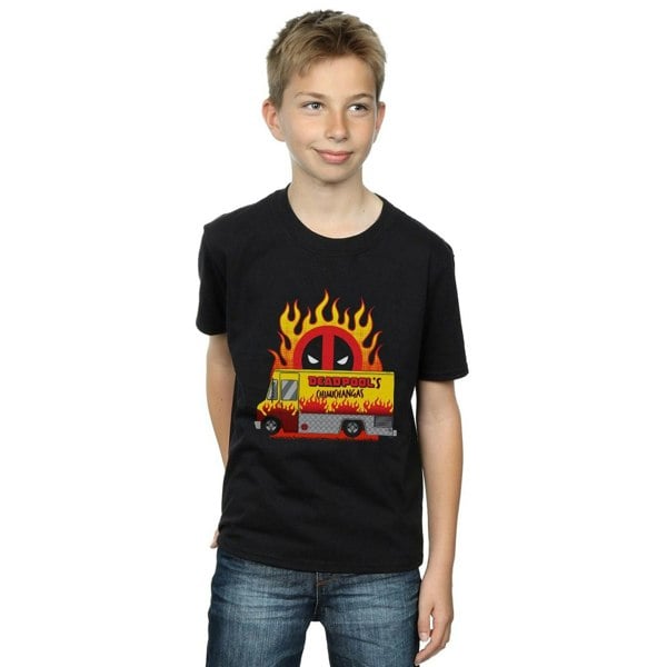 Marvel Boys Deadpool Chimichangas Van T-Shirt - Black