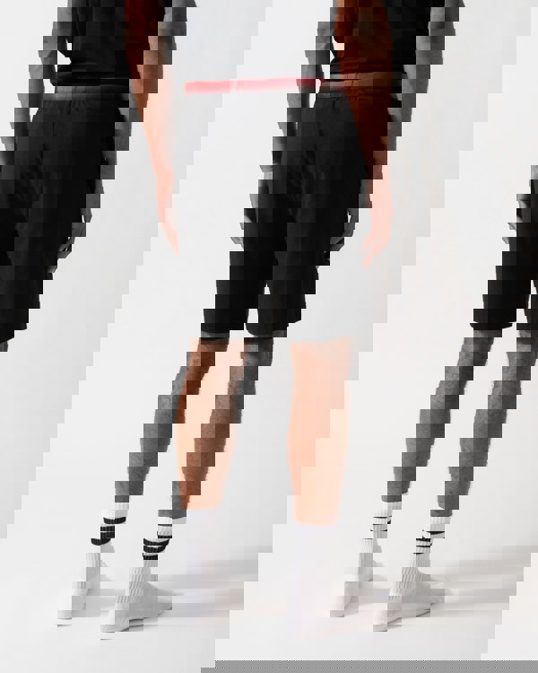 back shot of a Model wearing HUGO Ray Mens Pyjama Shorts in Black