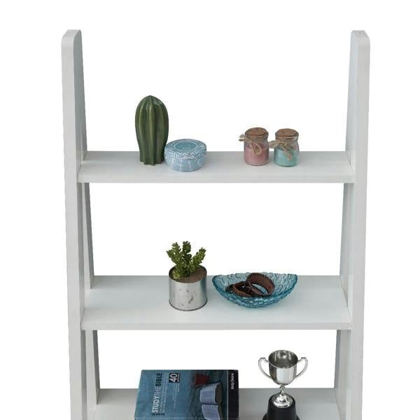 Timber Art Design Riva Retro 5 Tier Ladder Bookcase Display Shelf Unit