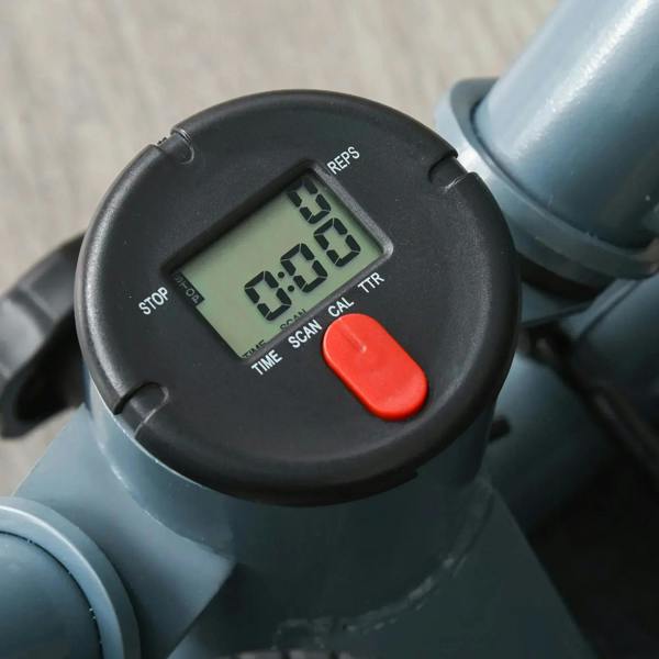 Mini stepper digital display with reps, time, scan and a red control button