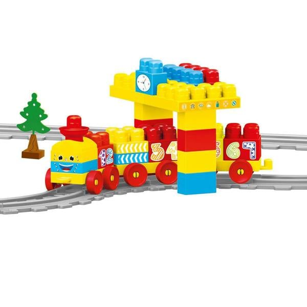 Dolu Multi Colour Kids Building Blocks and Train Set Toy Track - 58 Pcs