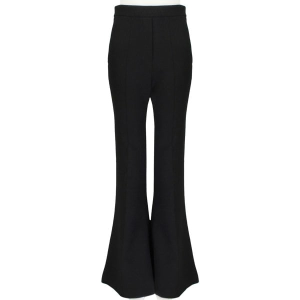 Ellery flared trousers in a black crepe fabric