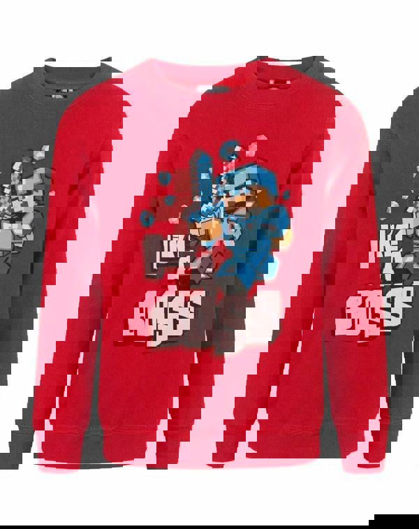 Minecraft Boys Red Like A Boss Boy'S Sweatshirt