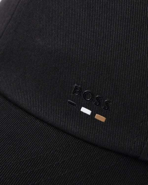 BOSS Orange Mens Zed Icon Cap - Black 001 logo detail